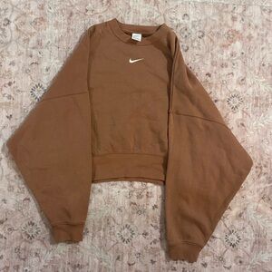 Nike Brown Sweatshirt with White Logo
